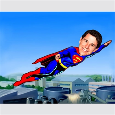 Superman Caricature from Photos - myDaVinci